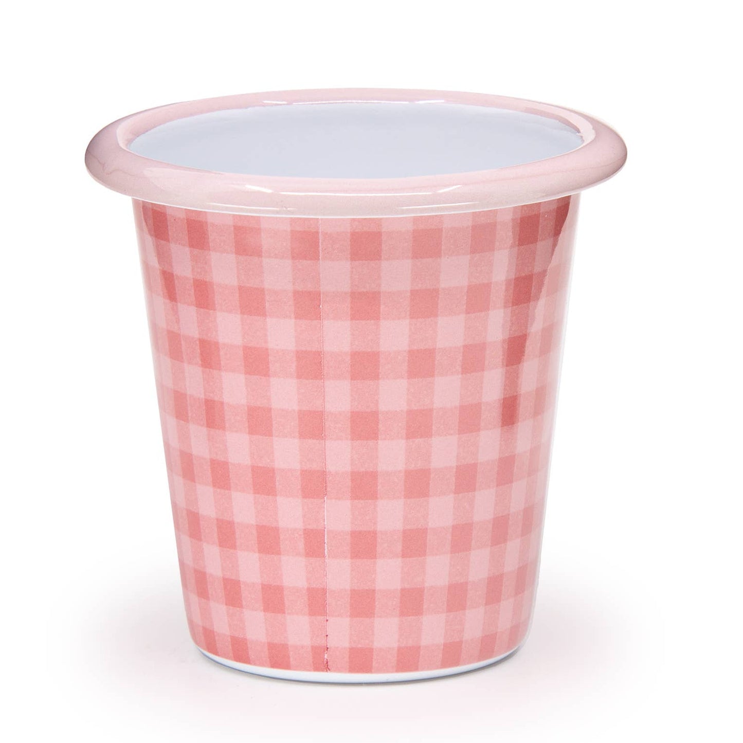 Max Humphrey x CCH Plaid Enamelware Tumbler: Pink