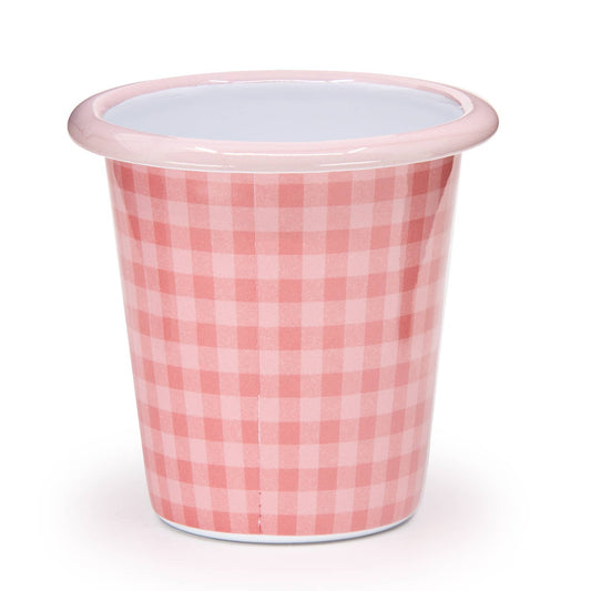 Max Humphrey x CCH Plaid Enamelware Tumbler: Pink