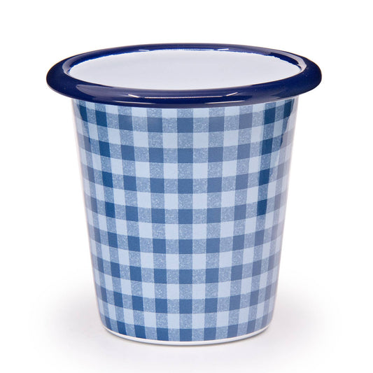 Max Humphrey x CCH Plaid Enamelware Tumbler: Blue
