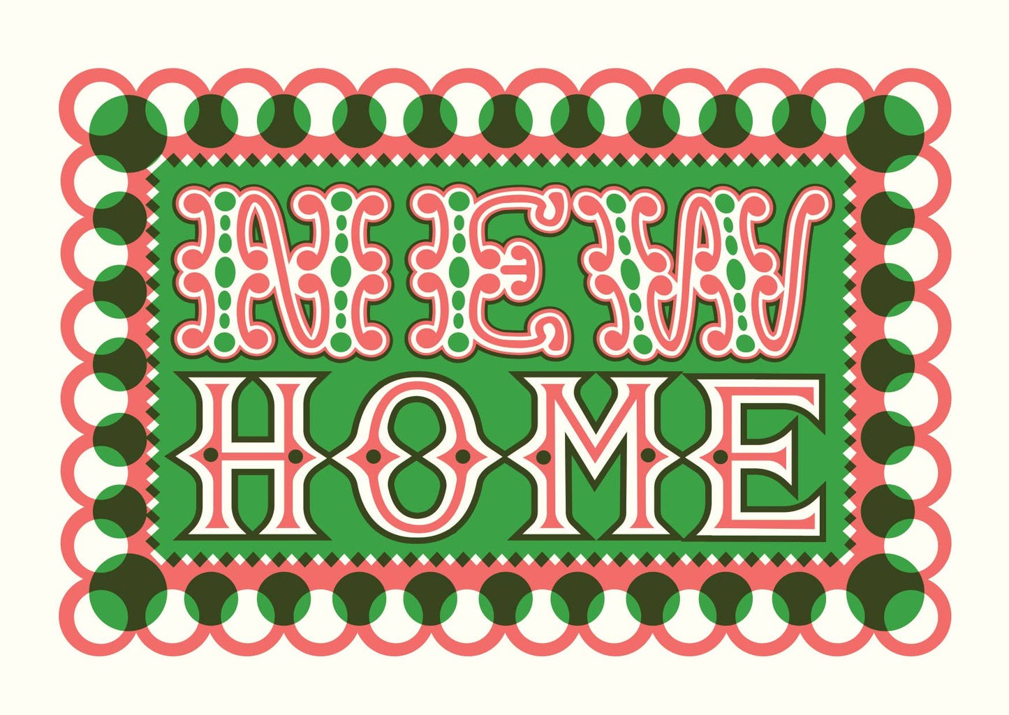 Pack of 10 'New Home' Cards