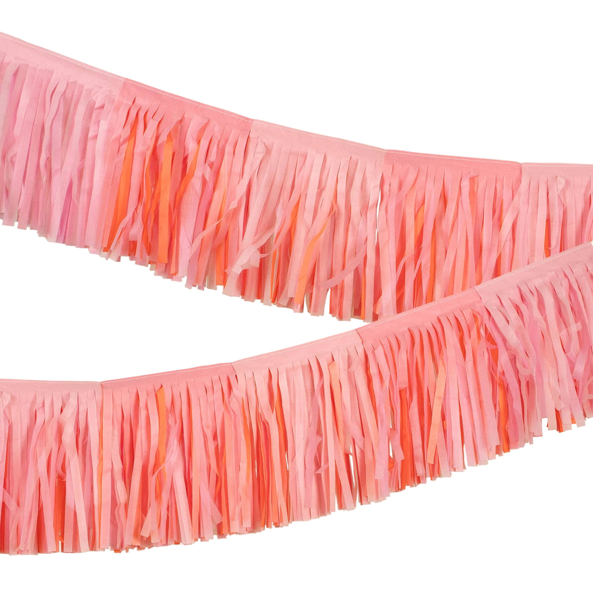Pink Paper Fringe Garland - 7.5ft