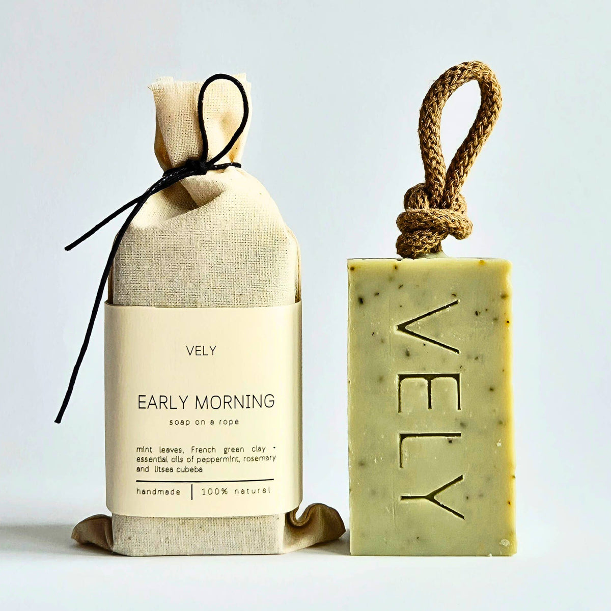Handmade Soap On A Rope "Early Morning"