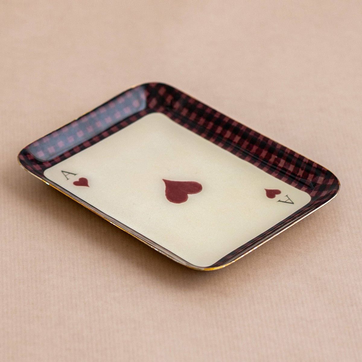 Ace of Hearts - Rectangular Enamel Tray