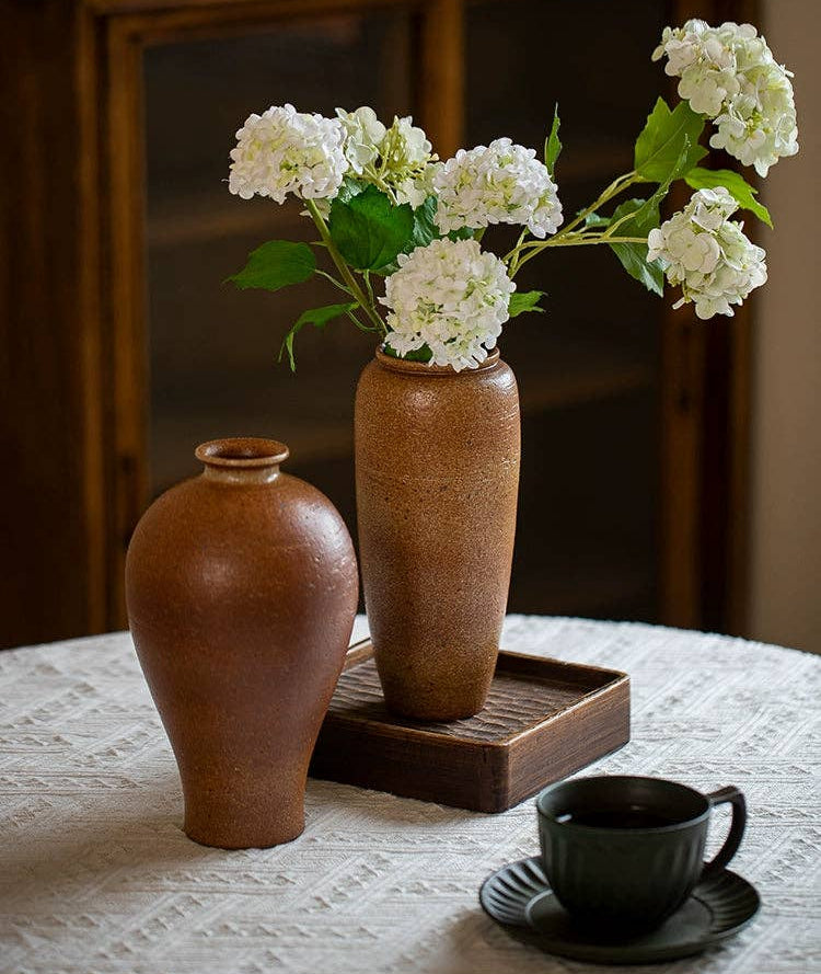 Handmade Stoneware Brown Vase II