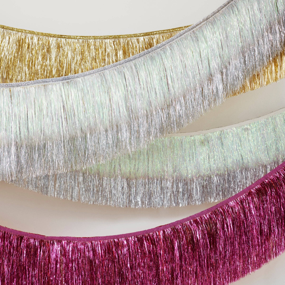 Pink Tinsel Fringe Garland - 6ft