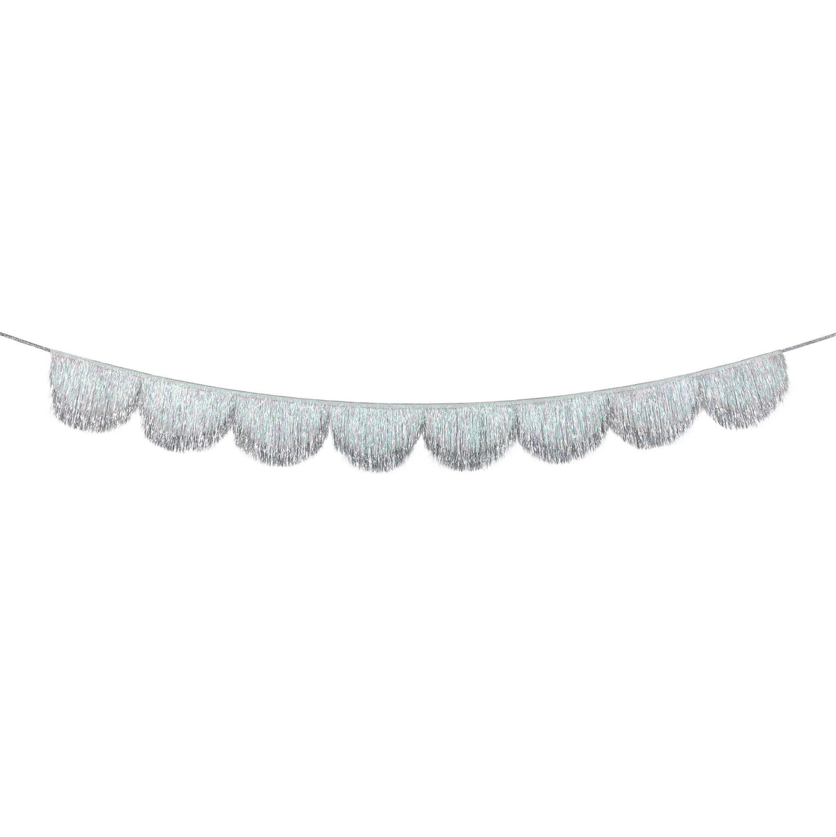 Silver Iridescent Tinsel Garland - 6ft
