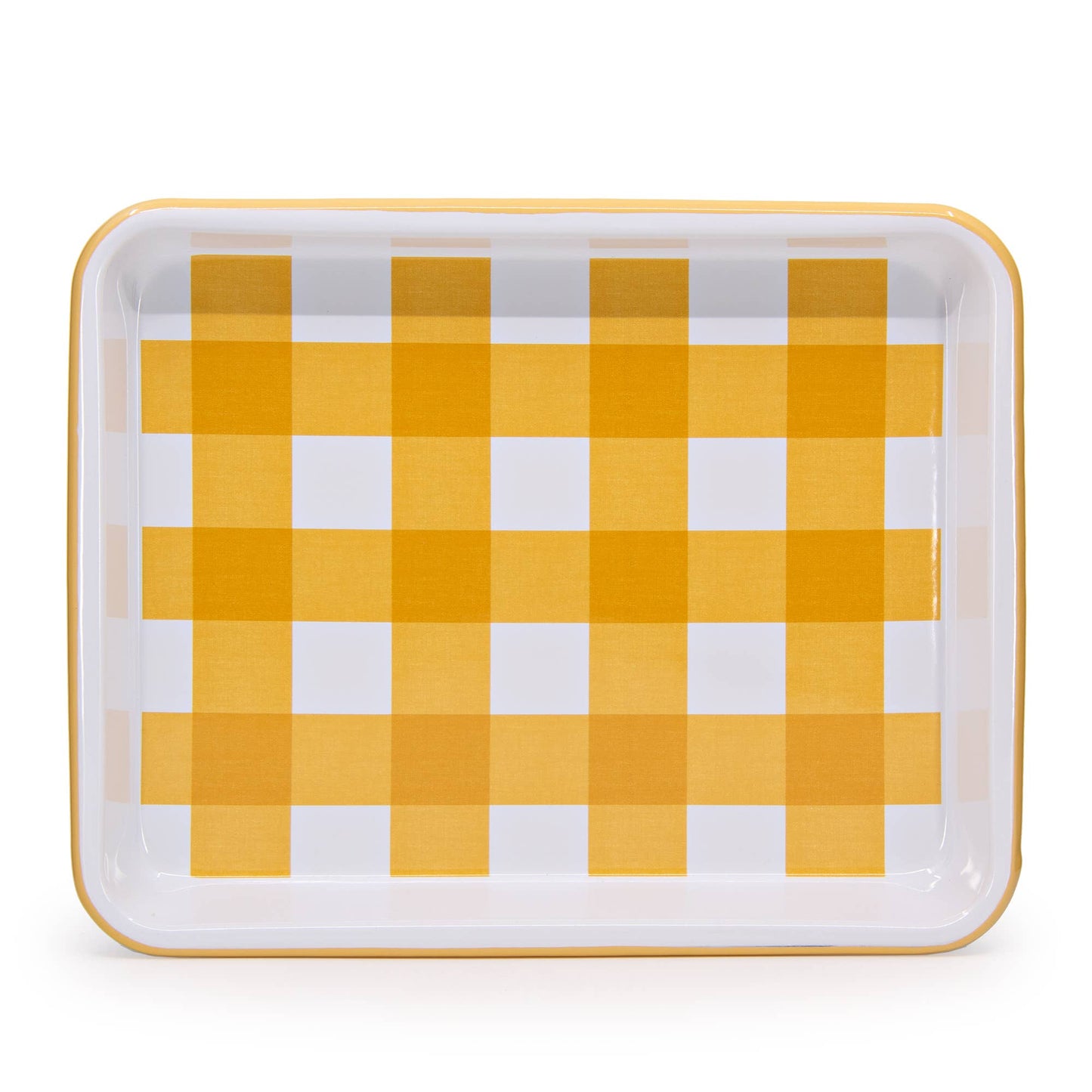 Max Humphrey x CCH Gingham Enamelware Tray: Blue