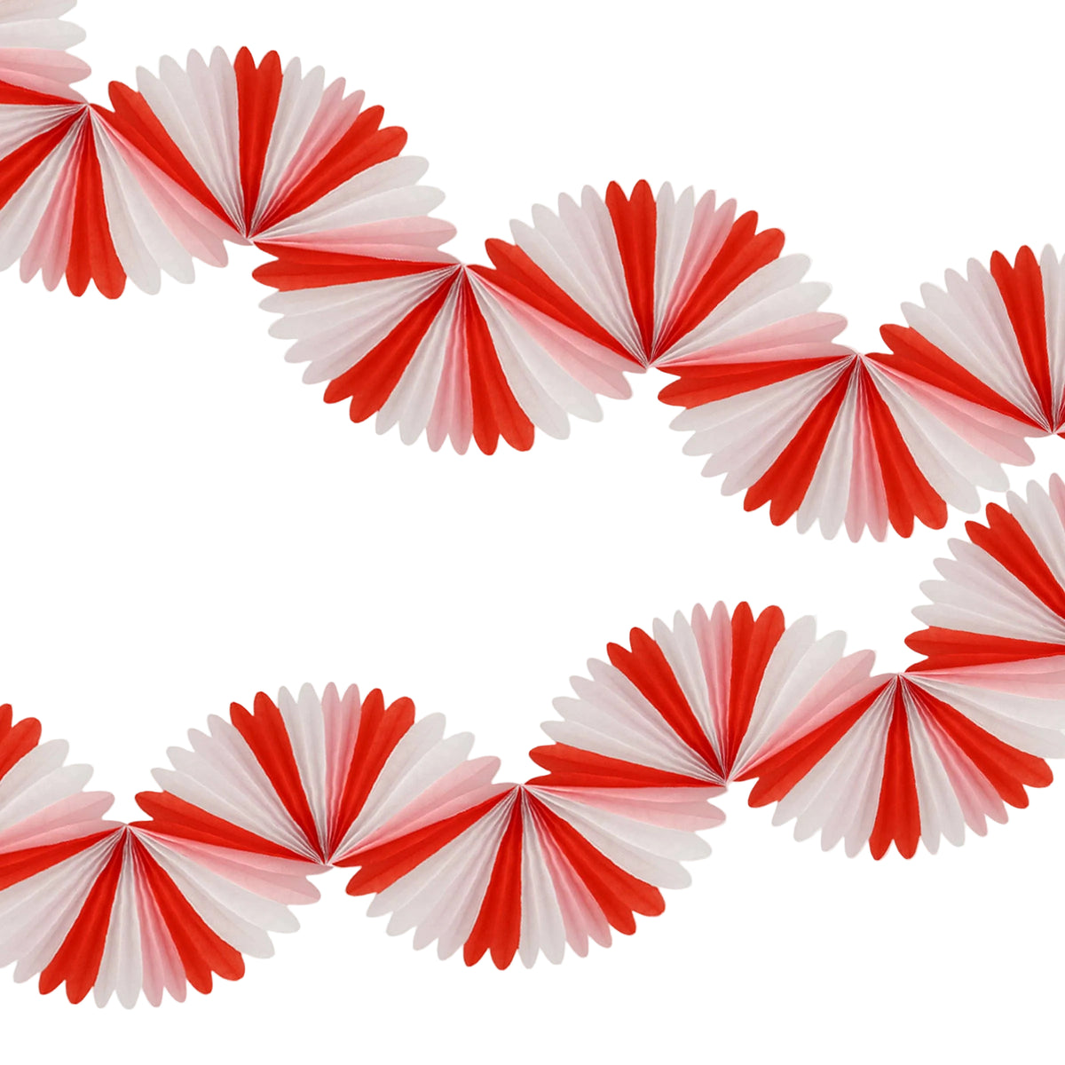 Candy Cane Stripe Honeycomb Garland - 9ft