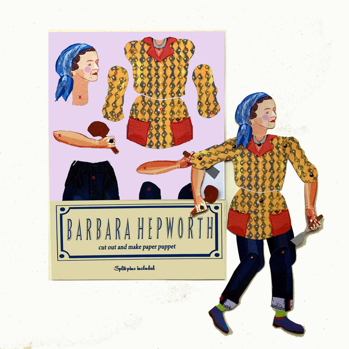Cut & Make Paper Puppet - Artist Series - Barbara Hepworth