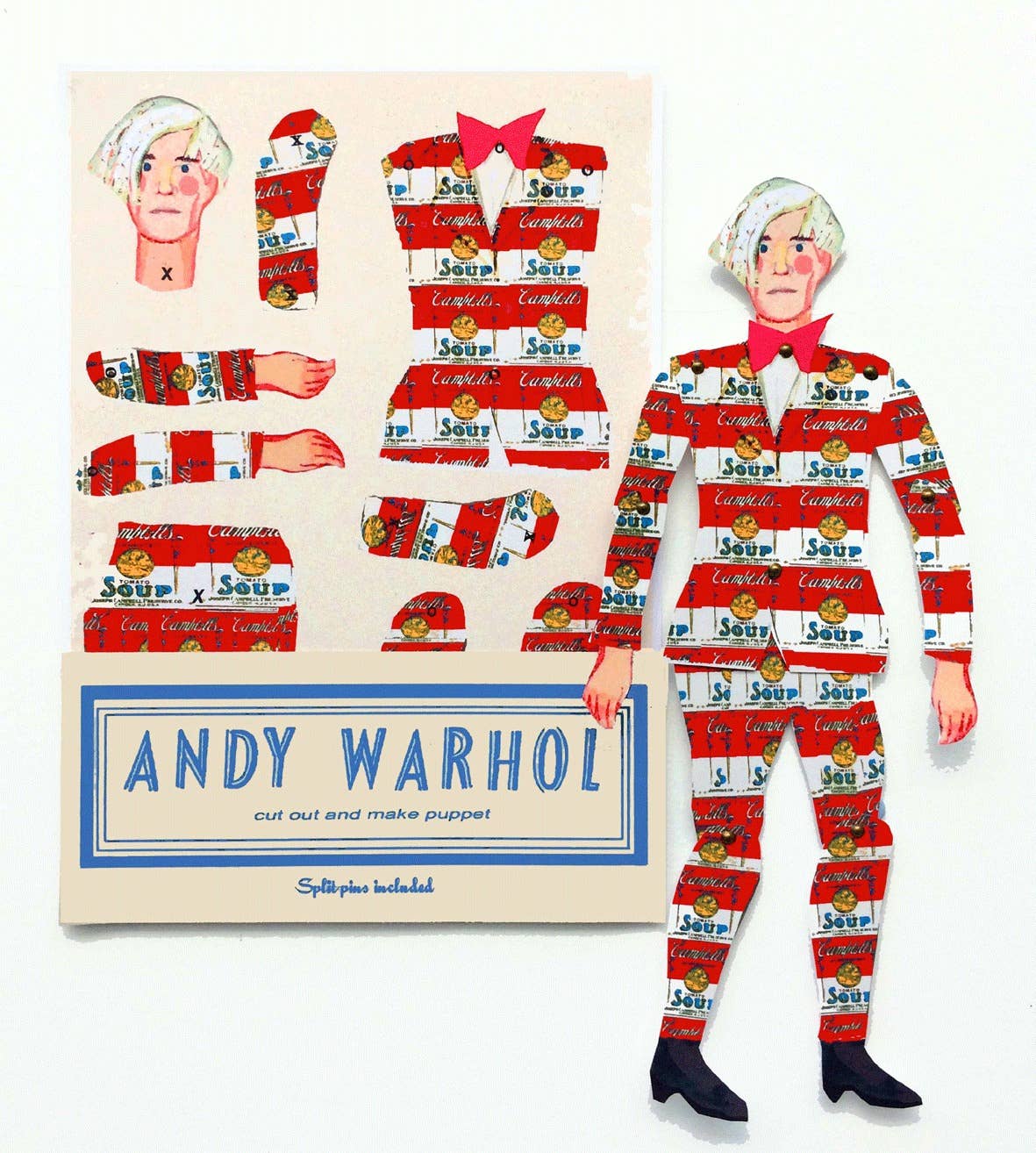 Cut & Make Paper Puppet - Artist Series - Andy Warhol Cut
