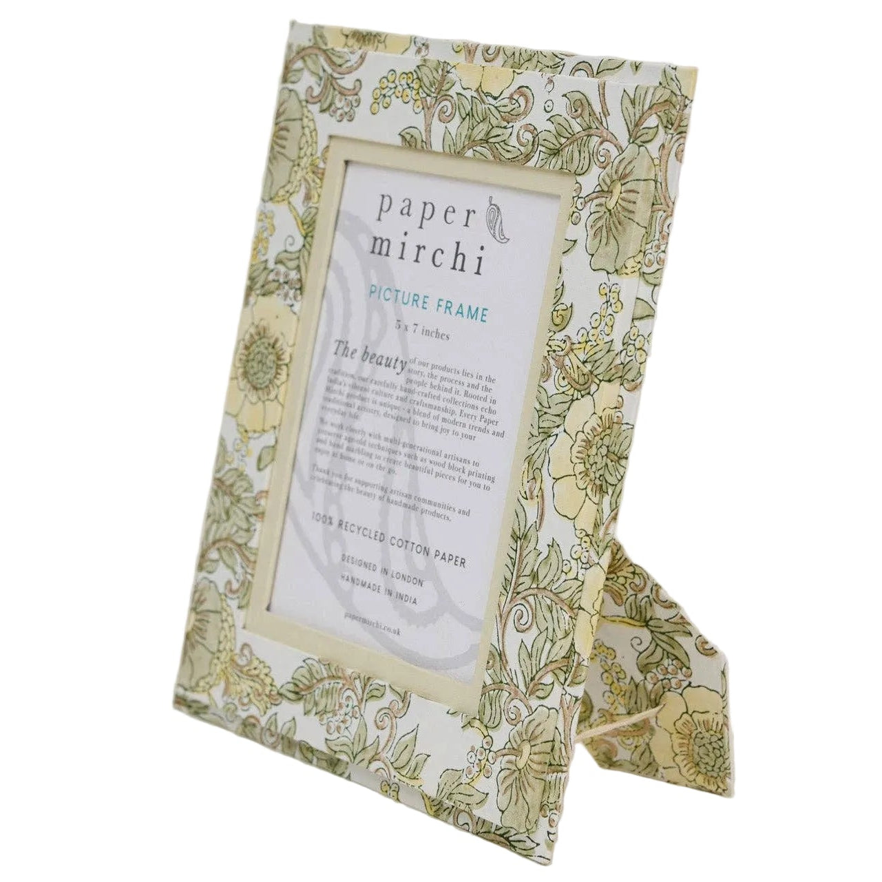 Block Printed Picture Frame - Wild Rose