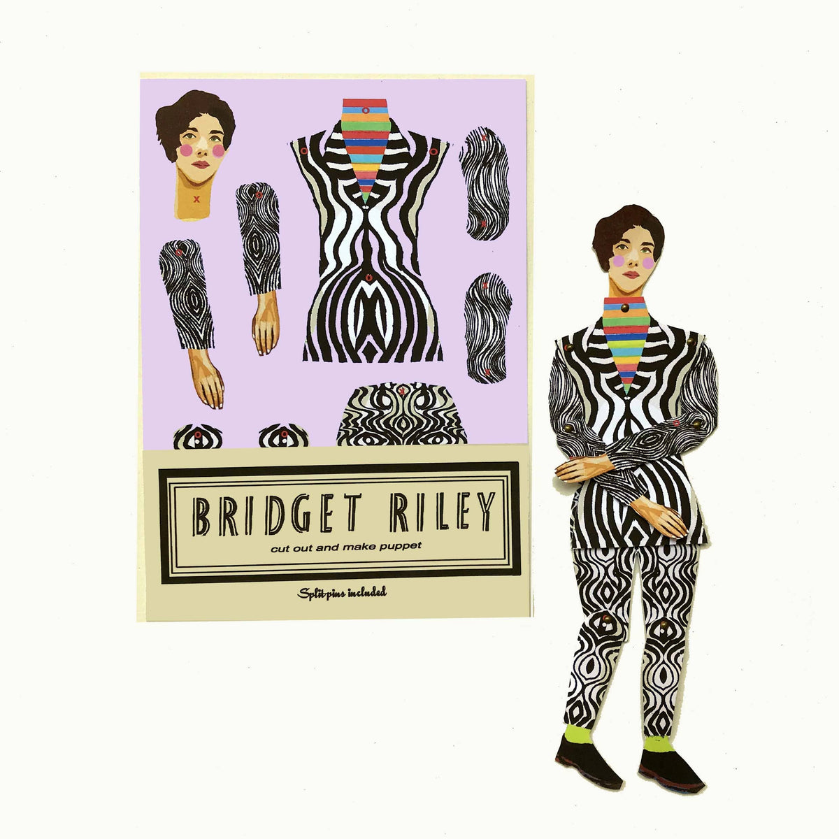 Cut  & Make Paper Puppets - Artist Series - Bridget Riley
