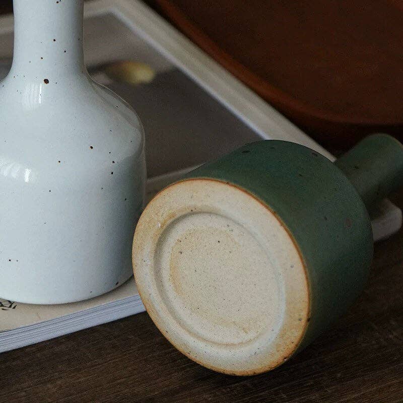 Handmade Ceramic Emerald Classic Vase: White