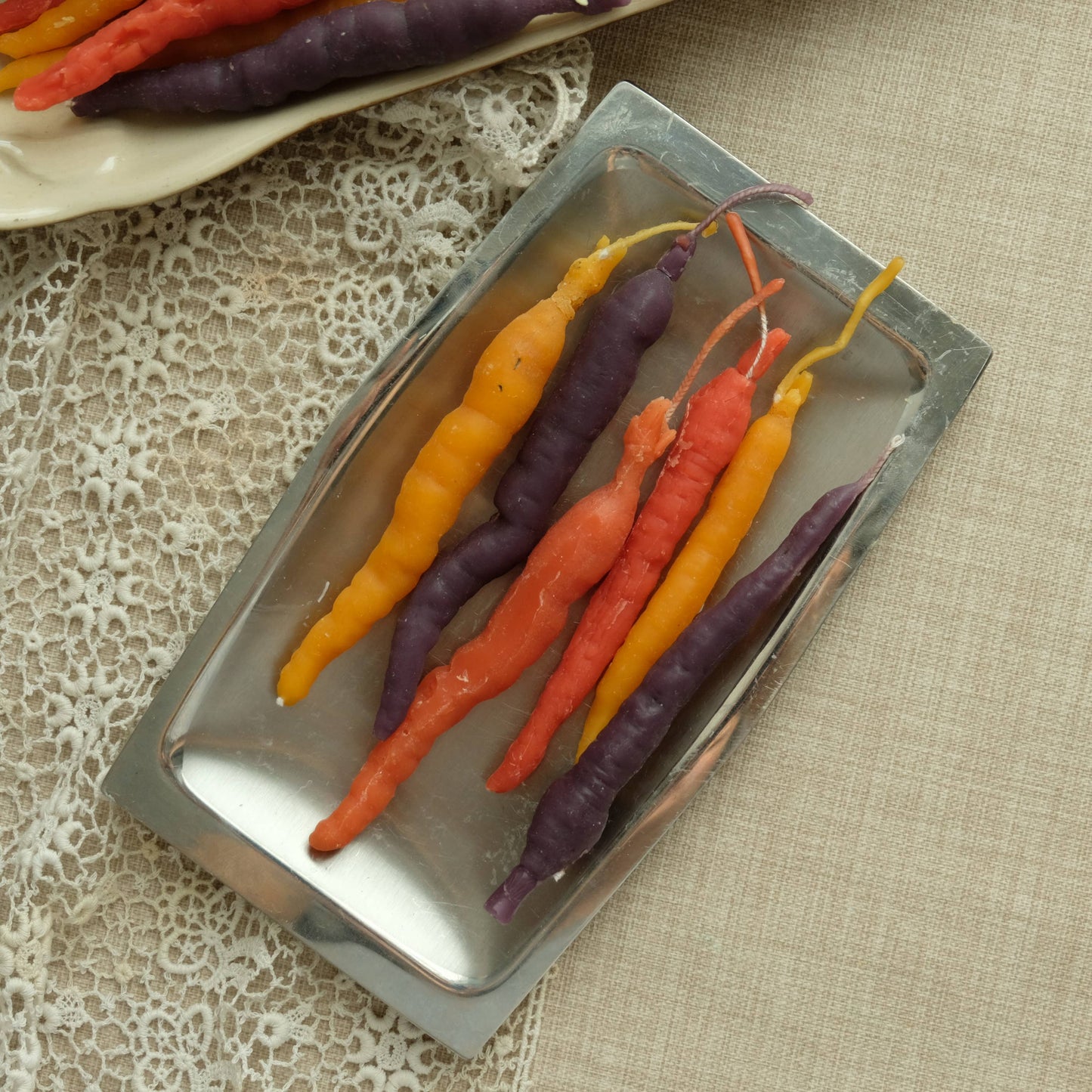 Mini Carrot Birthday Candles set of 6