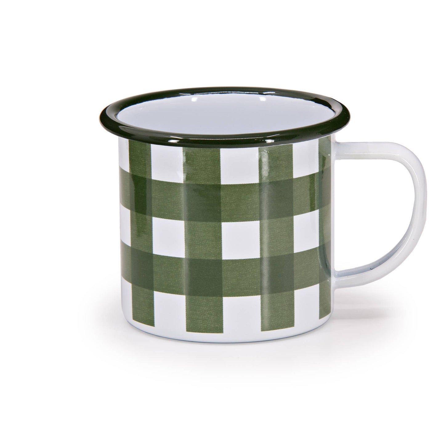 Max Humphrey x CCH Gingham Enamelware Mug: Yellow