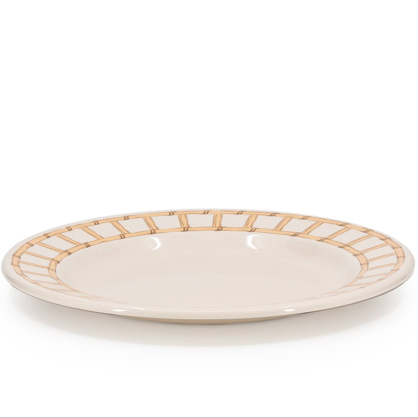 Domino x CCH Wicker Enamelware Dinner Plate: Almond