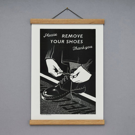 SHOES Linocut Print
