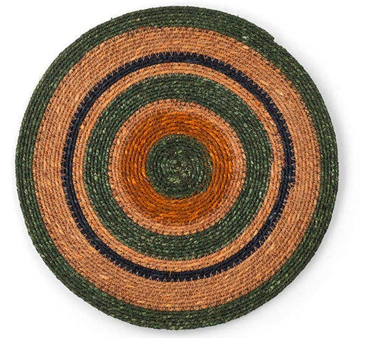 Seagrass Placemat - Olive / Old Rose: 4