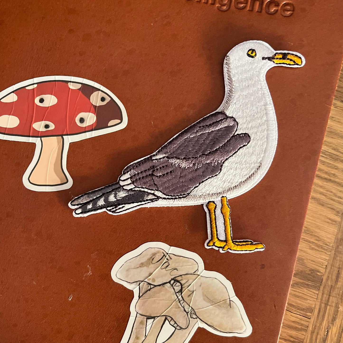 Embroidered Seagull Iron-on Patch