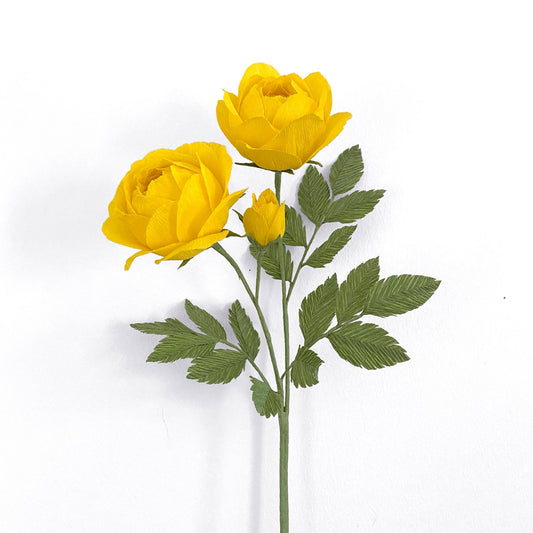 Make Your Own Crepe Paper Sulphur Rose - Yellow