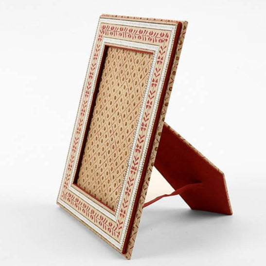Block Printed Picture Frame - Floral Stripe