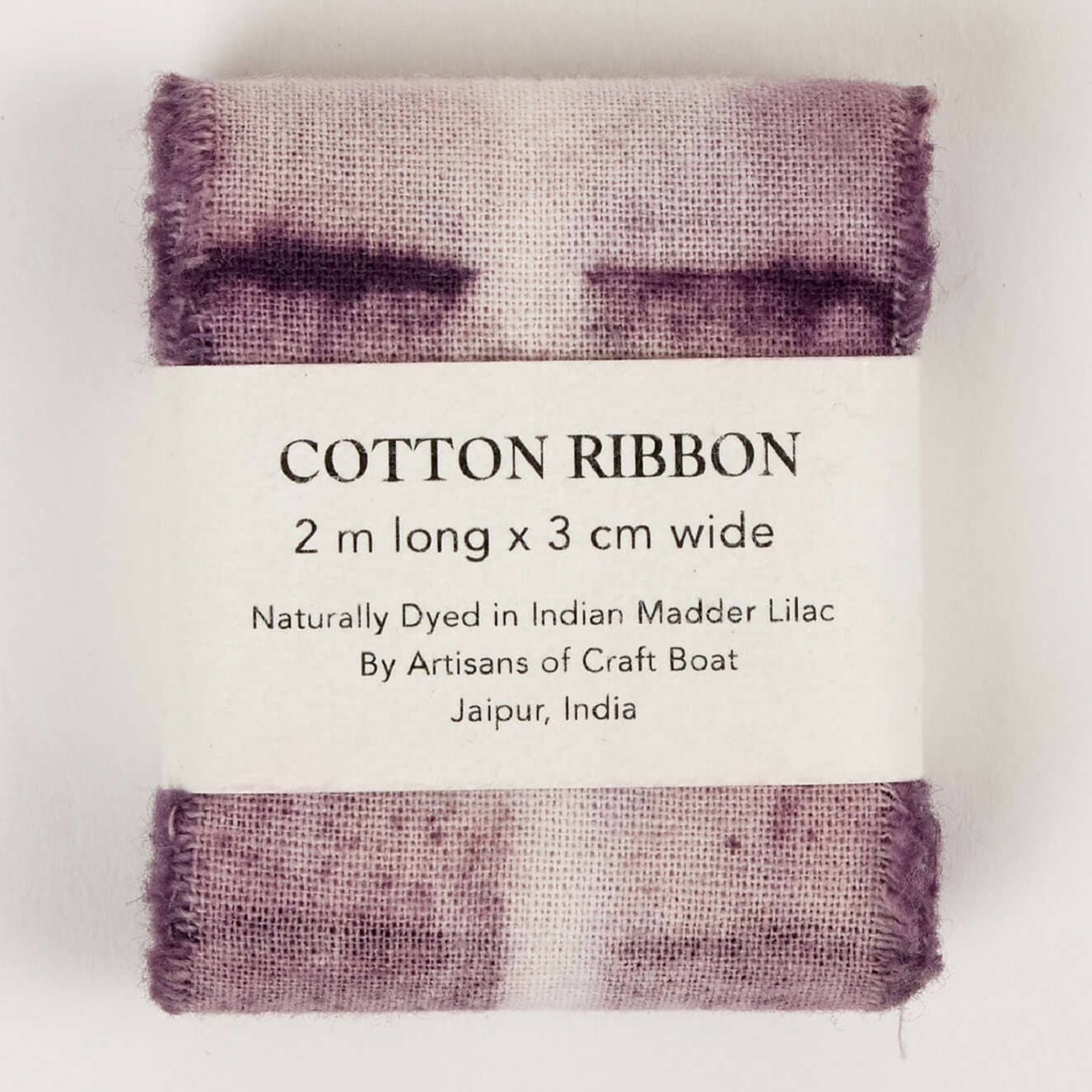 Madder Lilac Natural Dyed Cotton Ribbon - Pack of 6