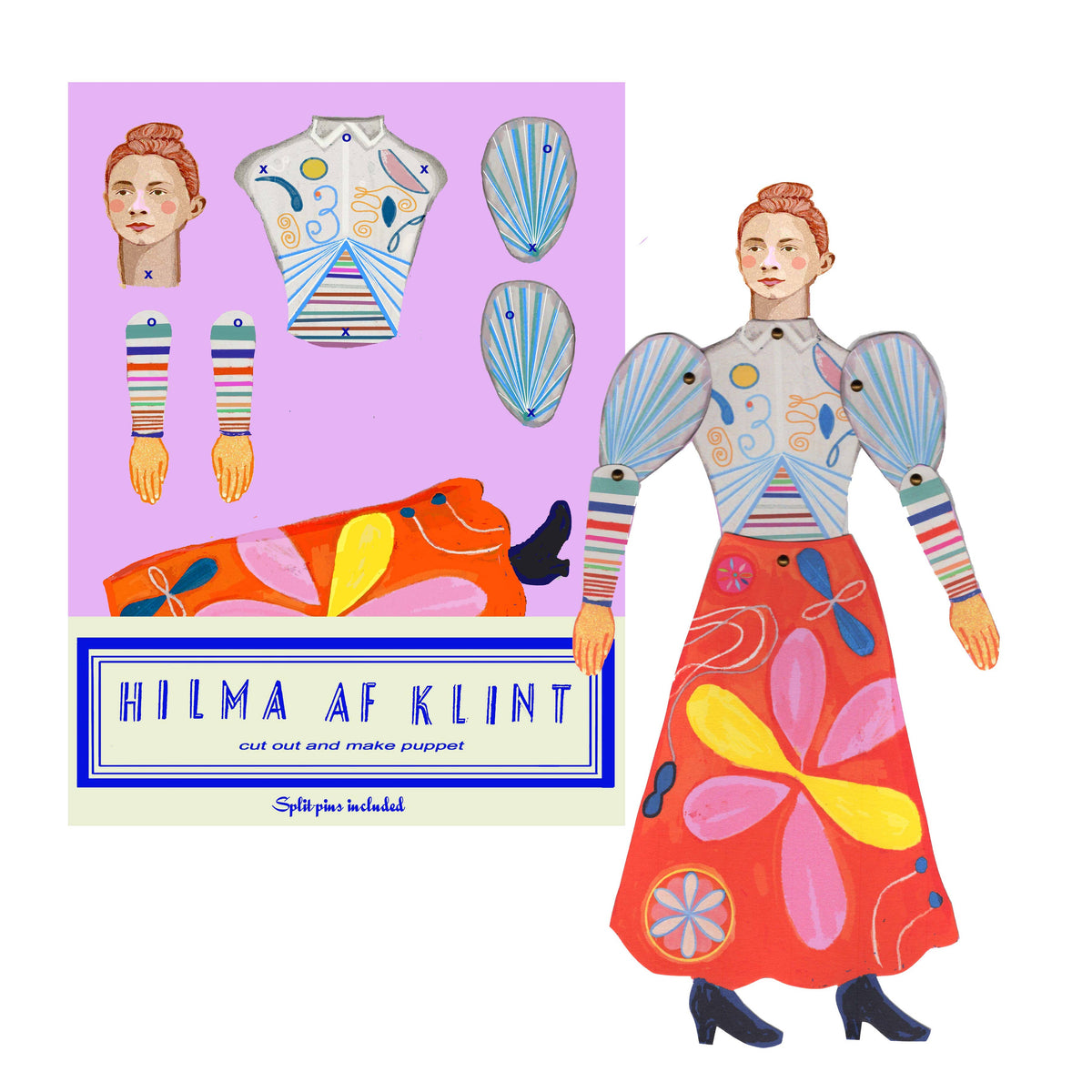 Cut & Make Paper Puppet - Artist Series - Hilma af Klint