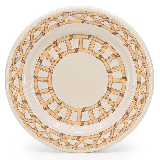 Domino x CCH Wicker Enamelware Salad Plate: Almond