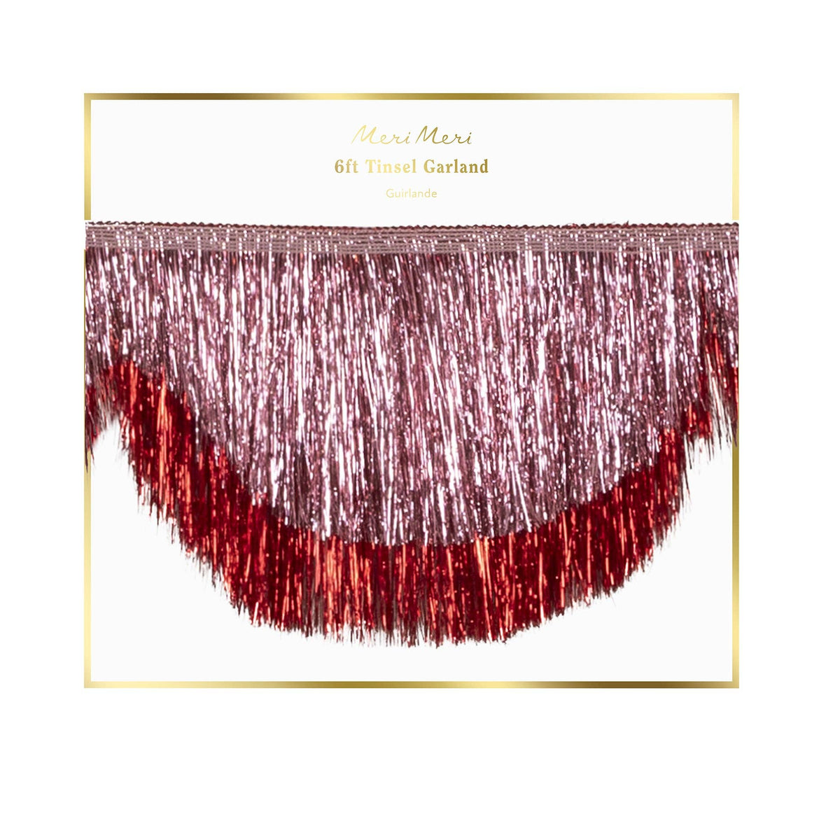 Pink Tinsel Party Garland - 6ft