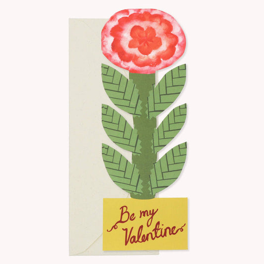 Tall Flower, Be My Valentine Card