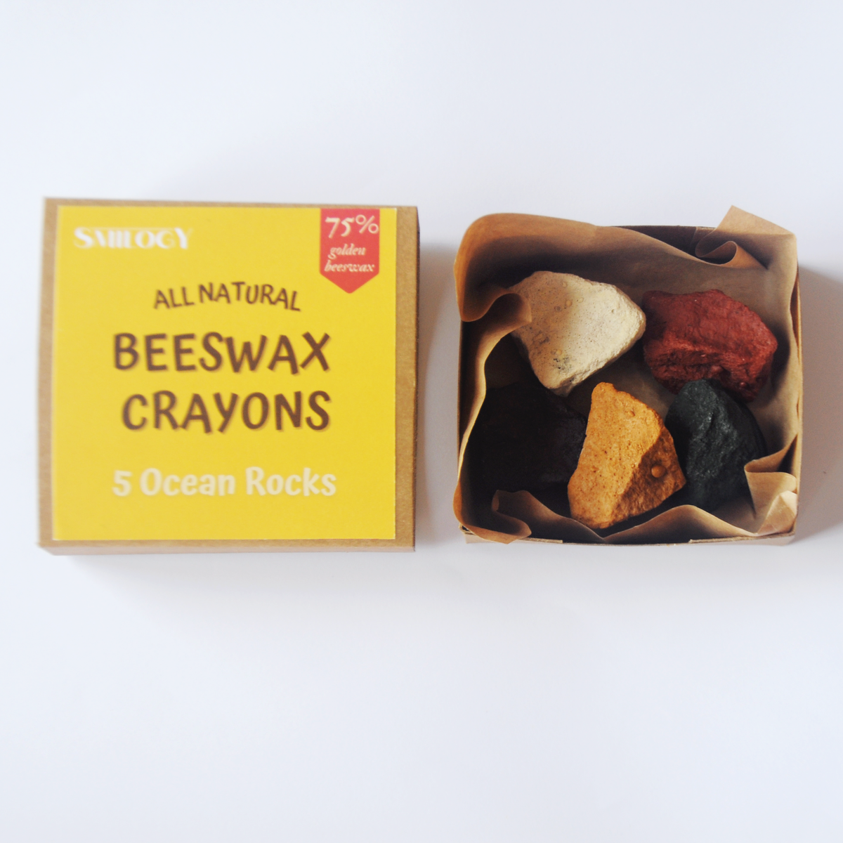 Rock Raspberry Crayons All Natural Beeswax Ocean Rock Crayons - Set of 5 – Pentreath & Hall