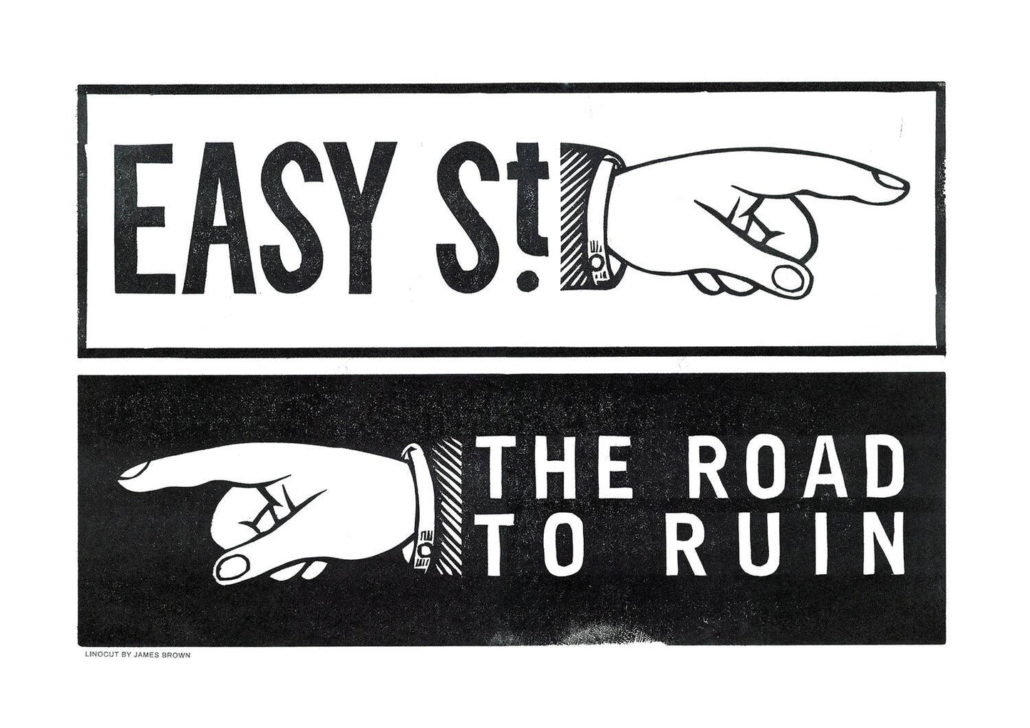 Pointers Linocut Print