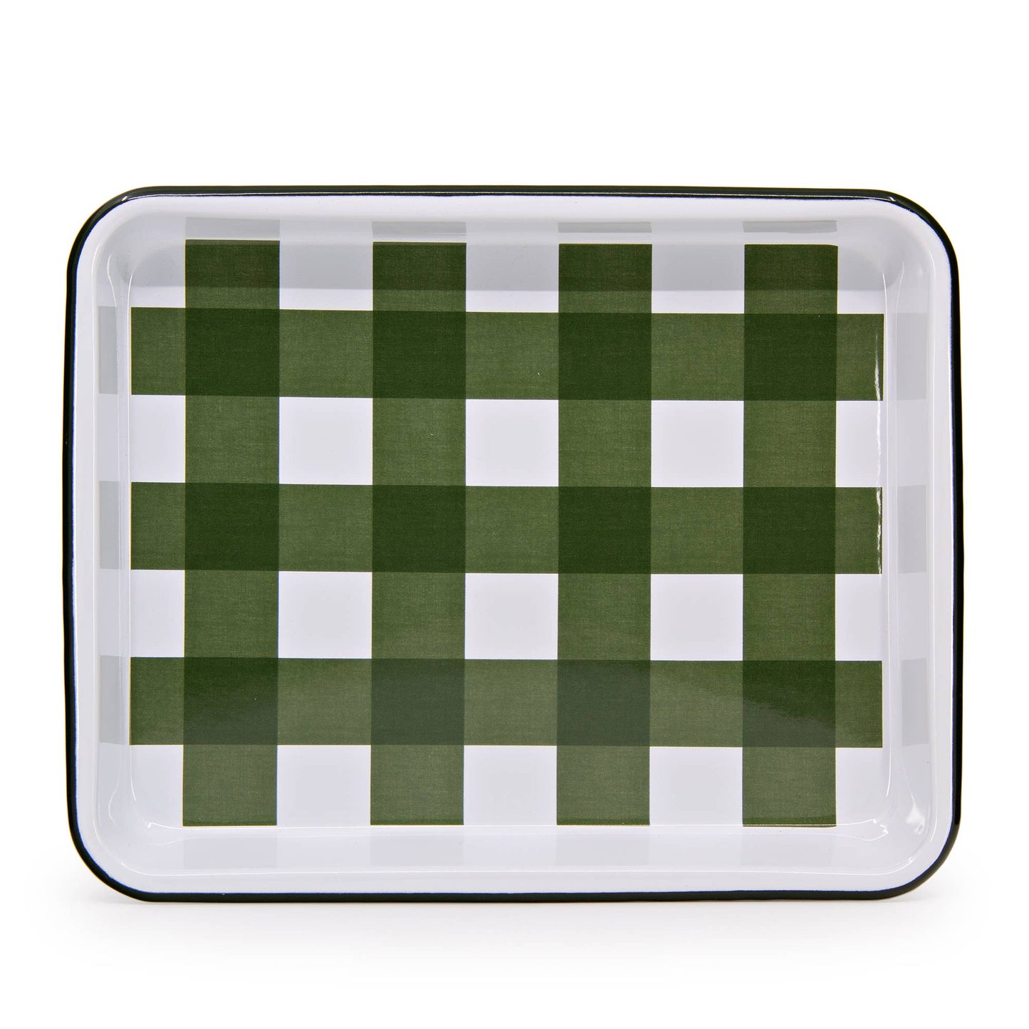 Max Humphrey x CCH Gingham Enamelware Tray: Blue