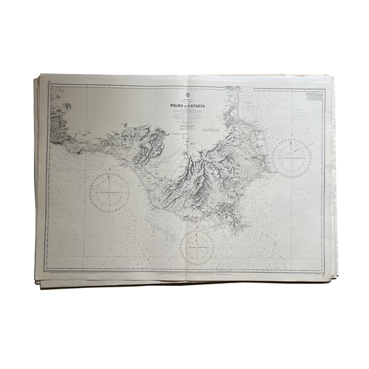 Vintage Admiralty Chart - Spain