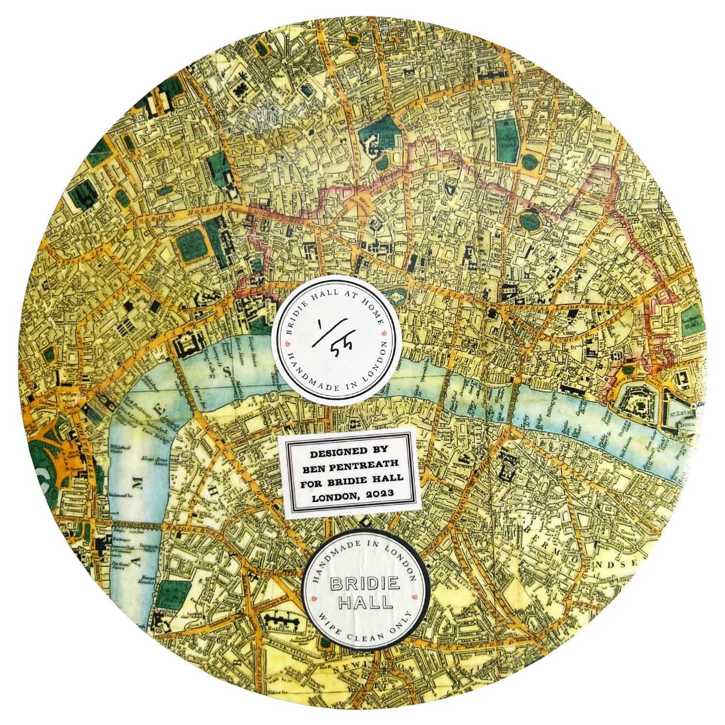 7” 'King Charles III 2023' Commemorative Decoupage Plate - Yellow