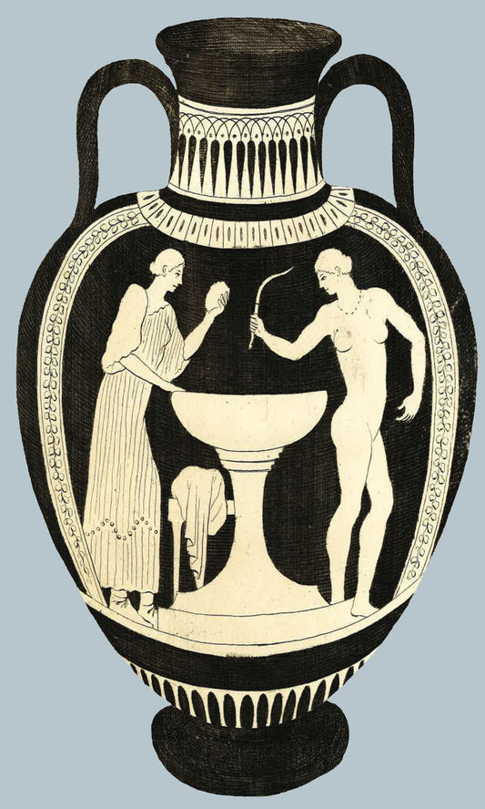 Greek Urn Print - Wedgwood Blue