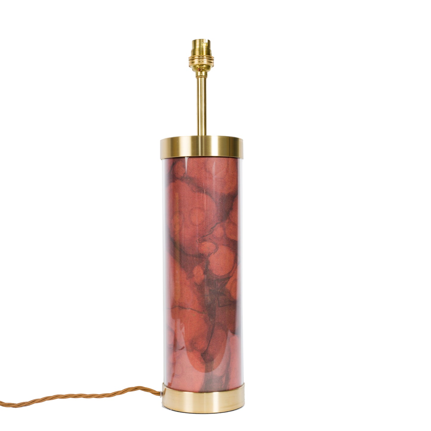 Rosso Verona Glass & Brass Lamp