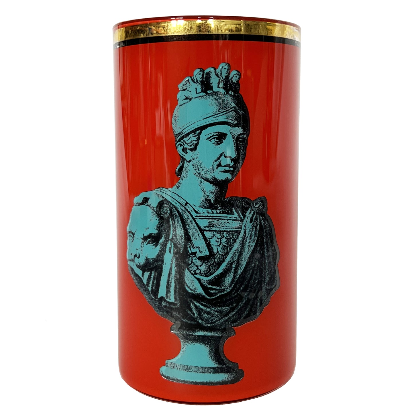 Roman Soldier with Helmet Picture Brush Pot