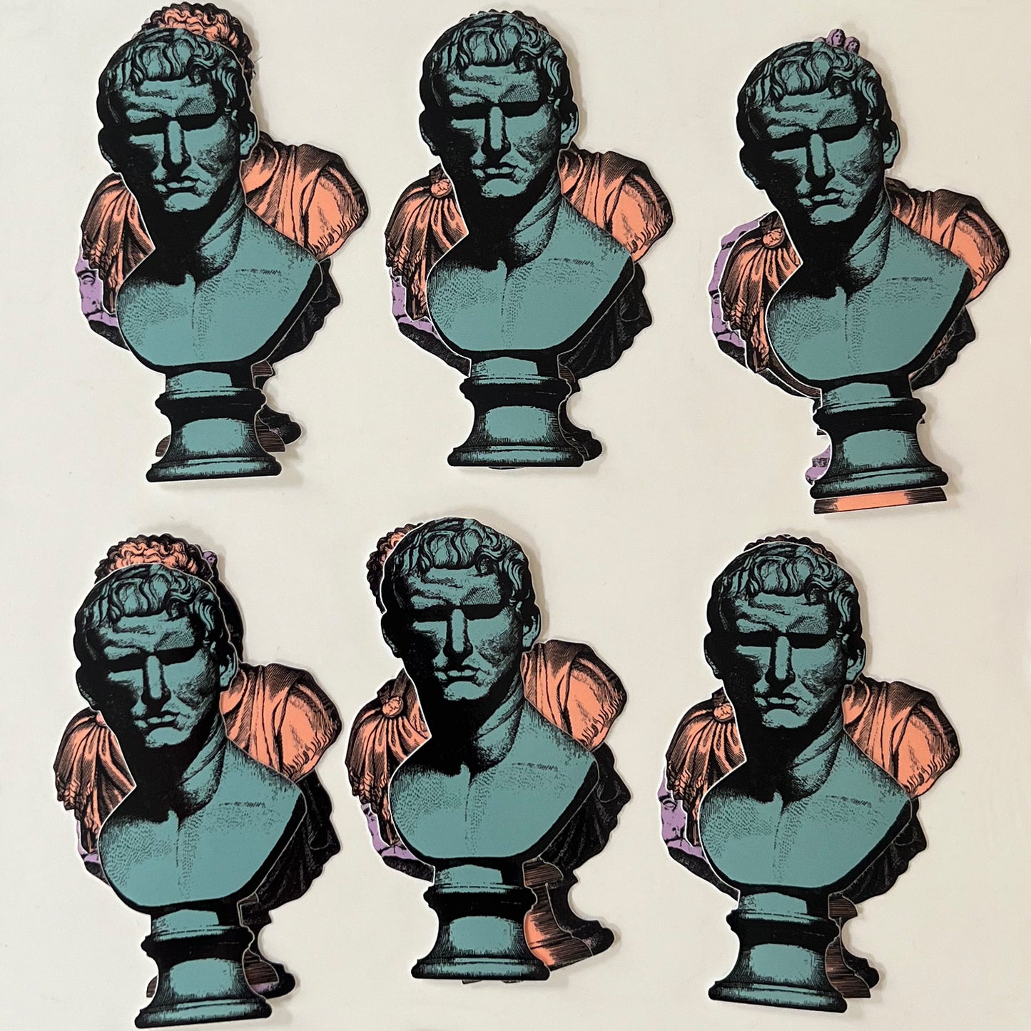 Classical Bust Stickers - Set of 5