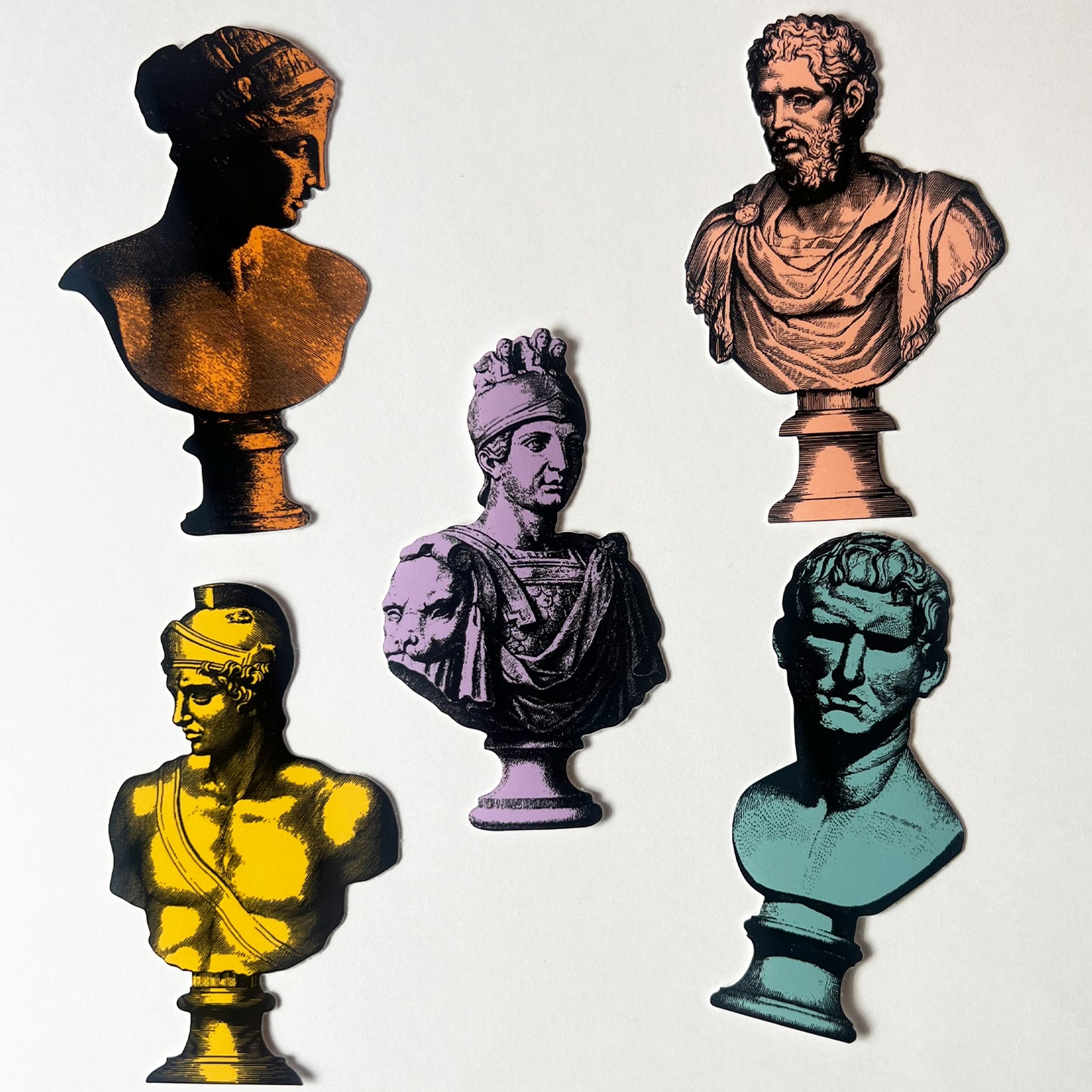 Classical Bust Stickers - Set of 5