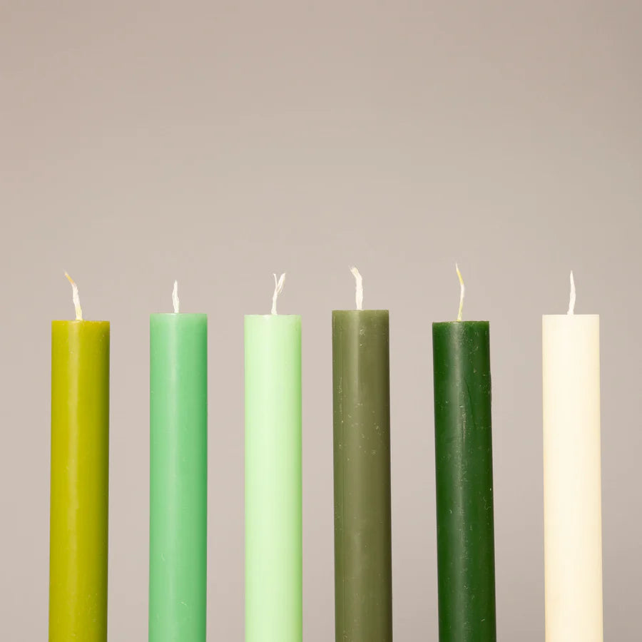 Spring Greens Dinner Candle - pack of 12