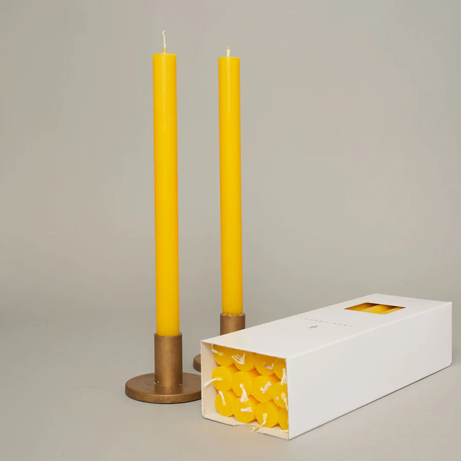 Yellow Dinner Candle - pack of 12