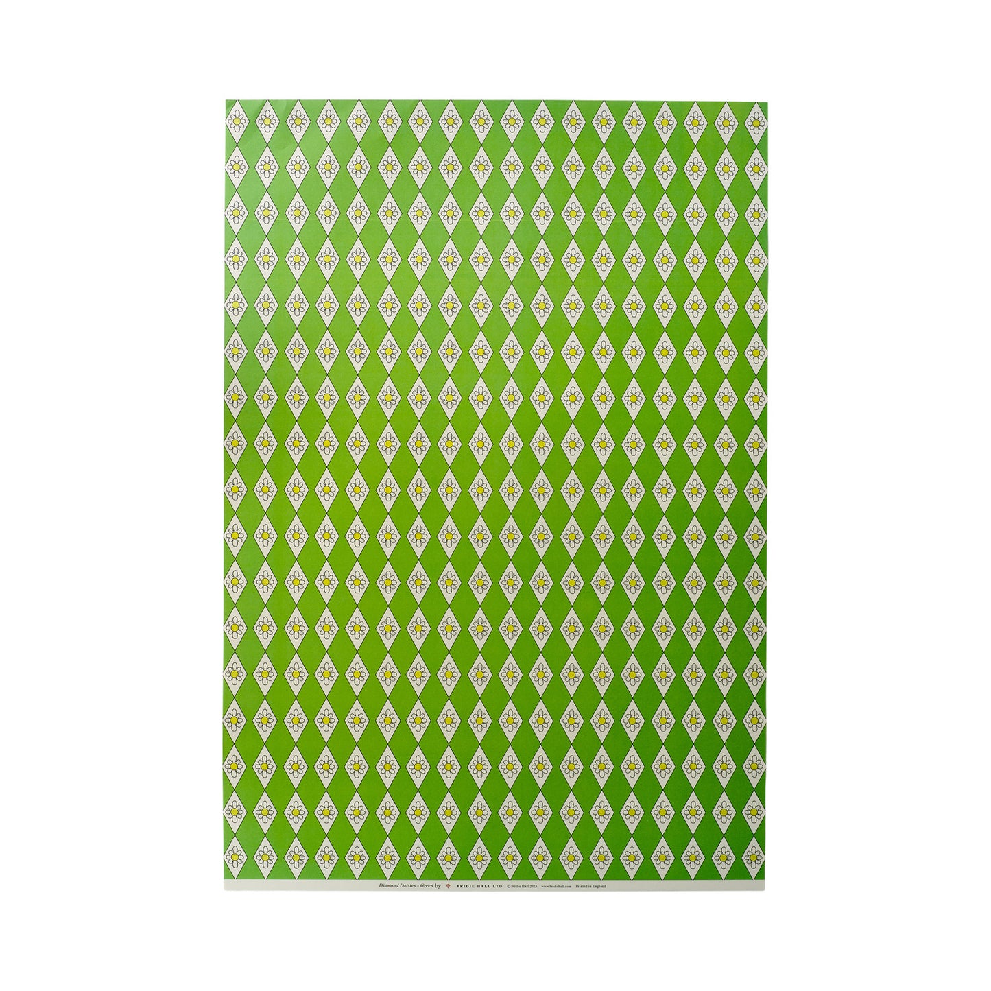 Diamond Daisy Patterned Paper - Green