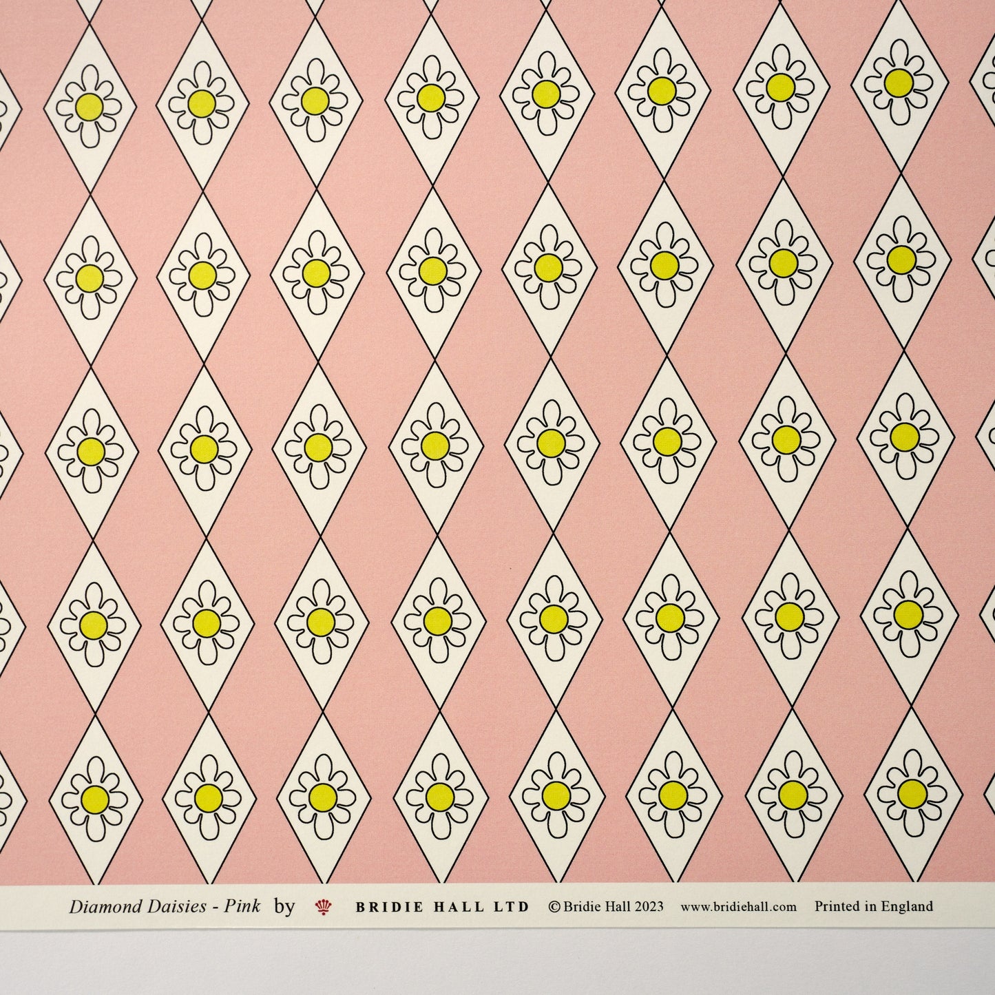 Diamond Daisy Patterned Paper - Pink