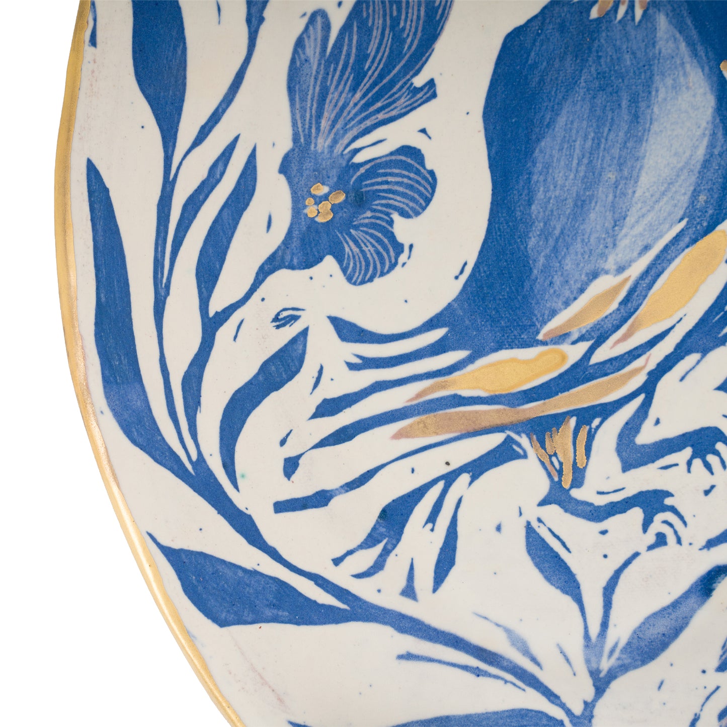 Blue Glaze Bird Candle Sconce