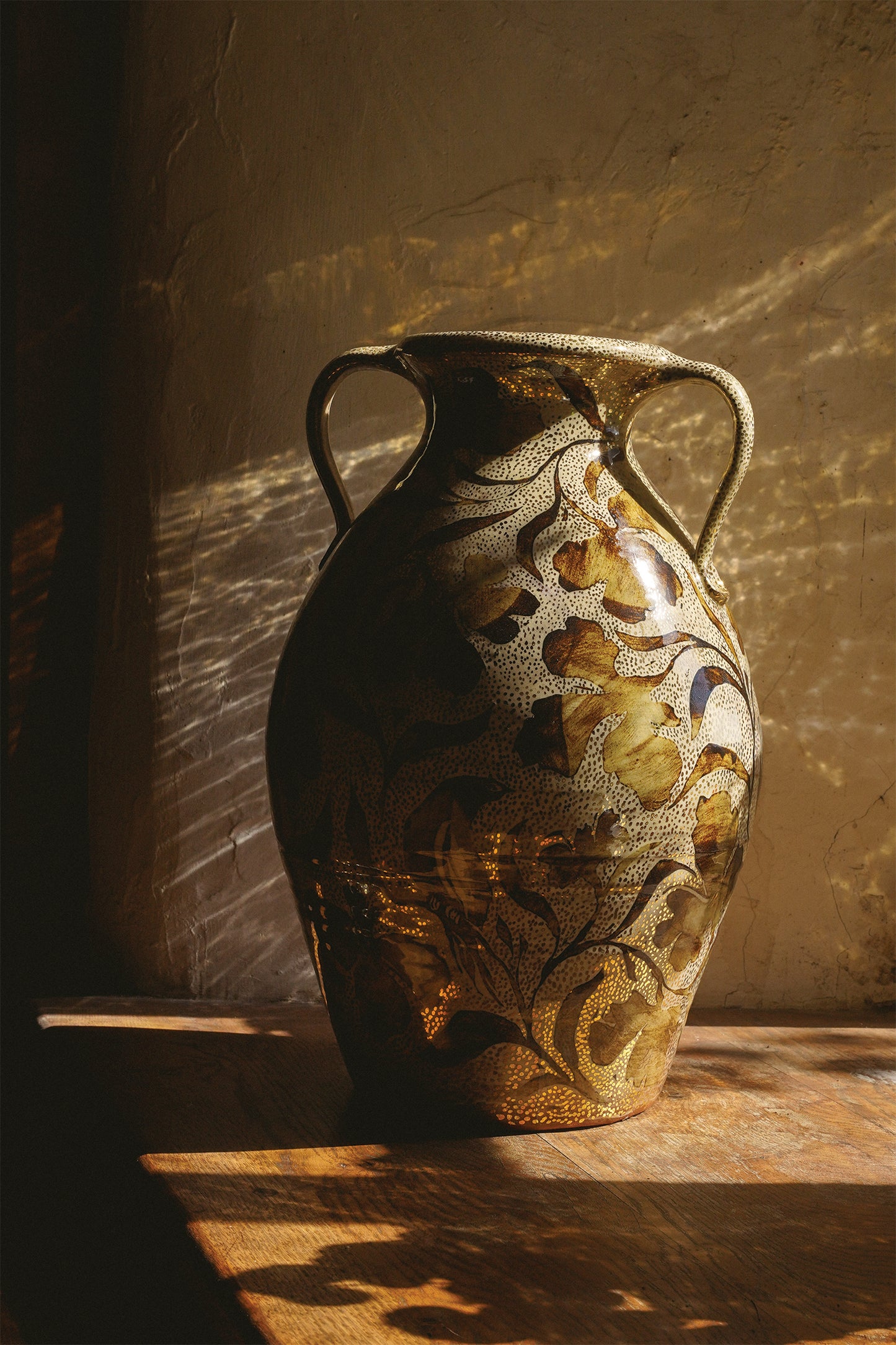 Gold Dot Floral Amphora