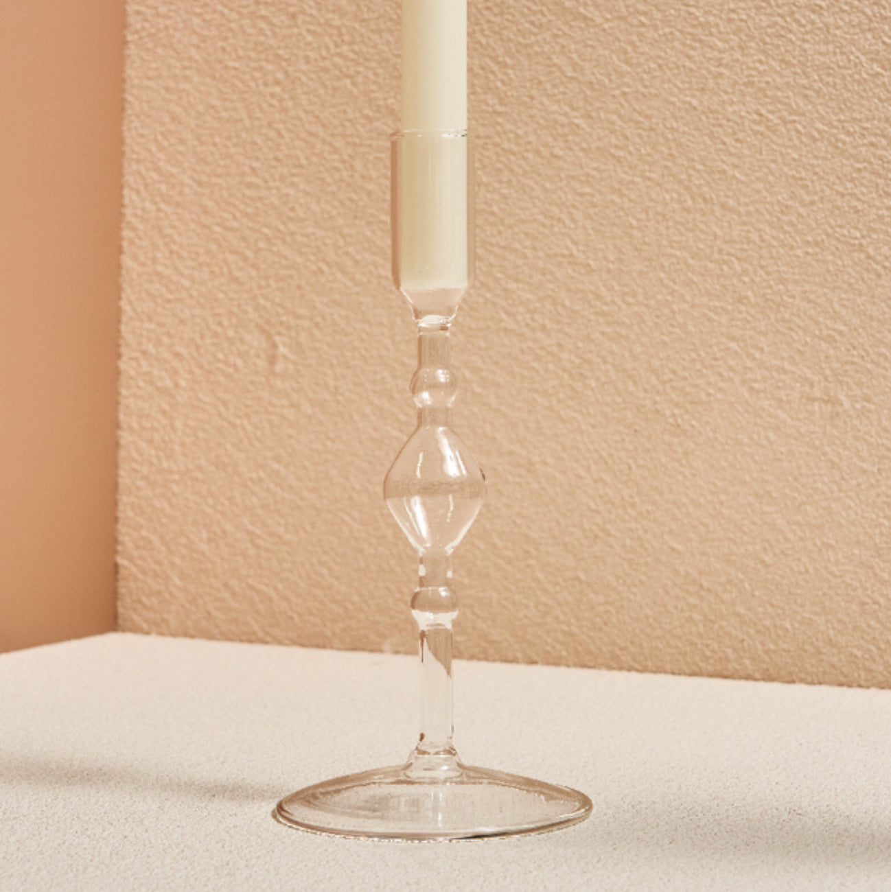 Clear Glass Candlestick