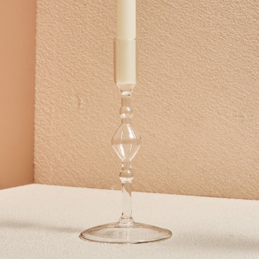 Clear Glass Candlestick