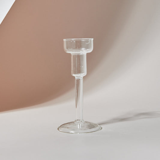 Clear Glass Candlestick
