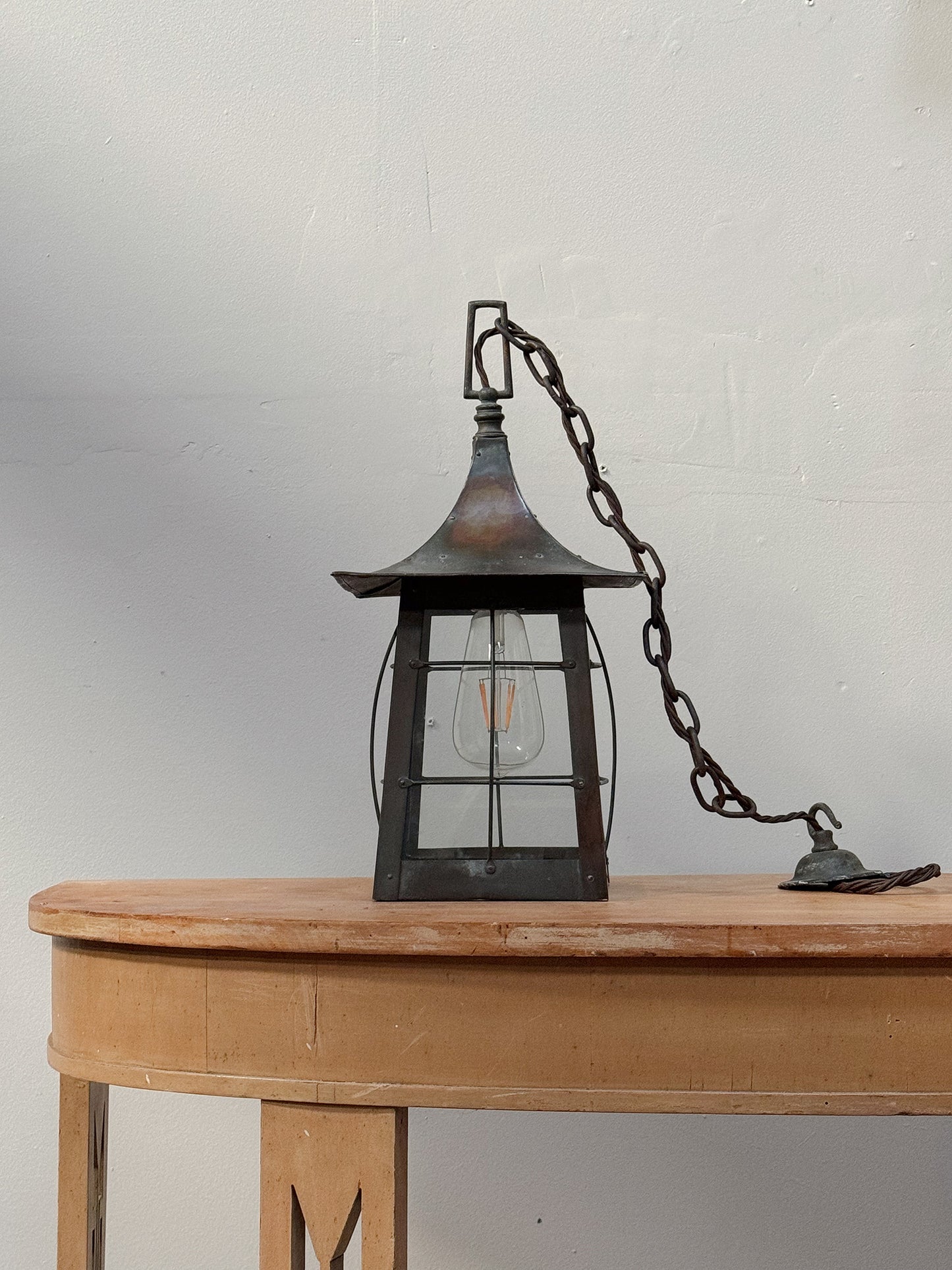 An Arts & Crafts Brass Lantern